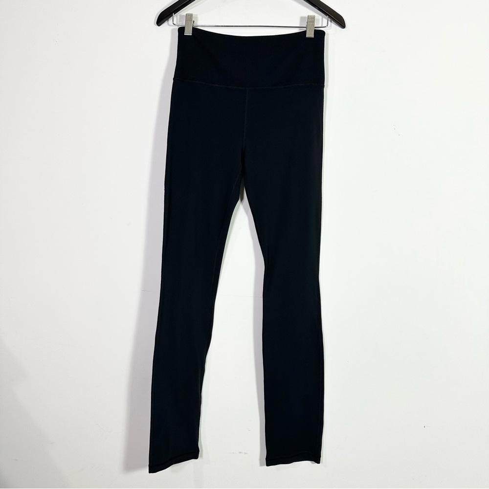 Athleta Black High Rise Rib Skinny Leg Pants